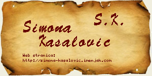 Simona Kasalović vizit kartica